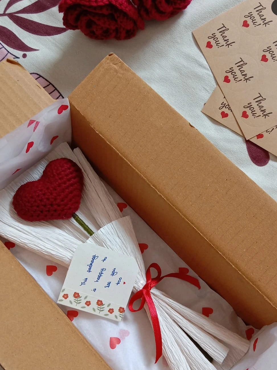 Red Heart Stick – Premium Crochet Heart