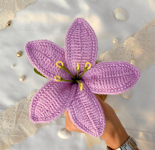 Lavender Lily Flower | Aesthetic Floral Gift | Premium Yarn Forever Flower