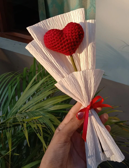 Red Heart Stick – Premium Crochet Heart